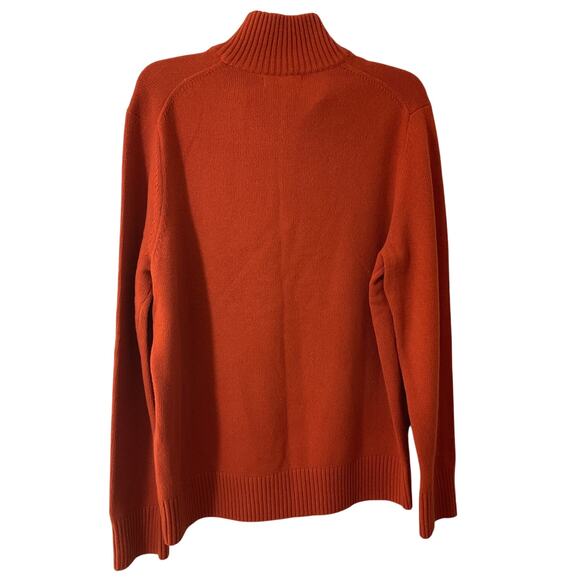 Banana Republic Italian Merino Wool Quarter-Zip Sweater Preppy Large Men's - Picture 2 of 7